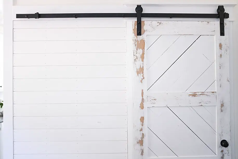 How to Install a Barn Door with this Hardware Kit with Optional Shiplap ...