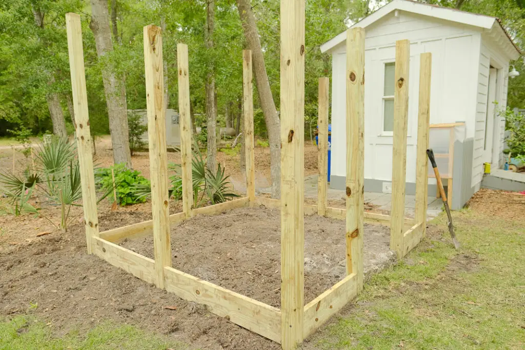 DIY Custom Vegetable Garden Fence; black cottage design | Simply Living NC