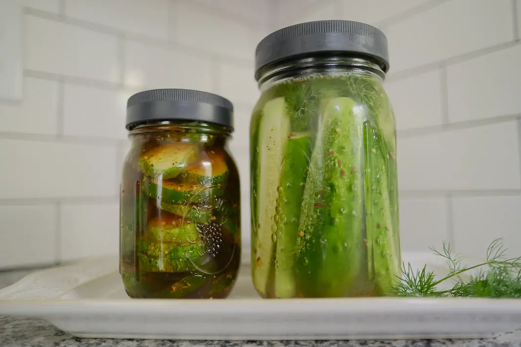 How to Make Refrigerator Pickles 2 Ways; dill plus bread & butter | Simply Living NC